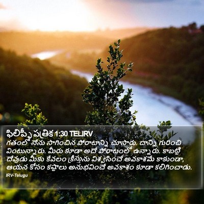 ఫిలిప్పీ పత్రిక 1:30 TELIRV Bible Verse Image