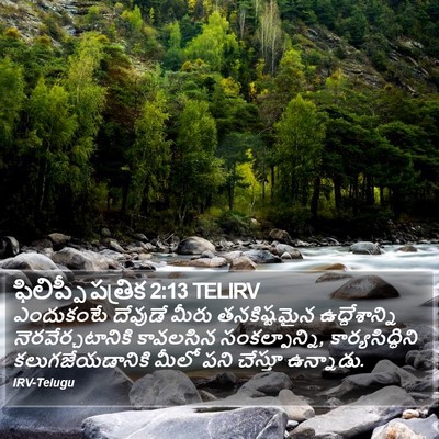 ఫిలిప్పీ పత్రిక 2:13 TELIRV Bible Verse Image