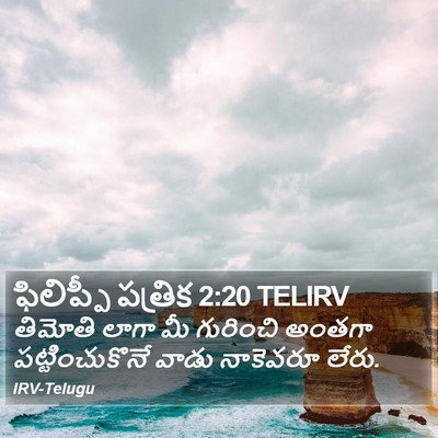 ఫిలిప్పీ పత్రిక 2:20 TELIRV Bible Verse Image