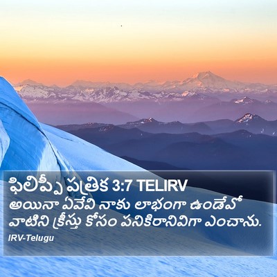 ఫిలిప్పీ పత్రిక 3:7 TELIRV Bible Verse Image