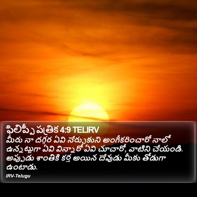 ఫిలిప్పీ పత్రిక 4:9 TELIRV Bible Verse Image