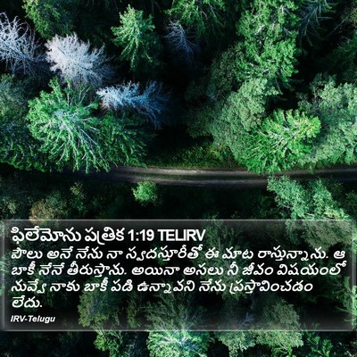 ఫిలేమోను పత్రిక 1:19 TELIRV Bible Verse Image