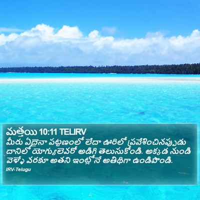 మత్తయి 10:11 TELIRV Bible Verse Image