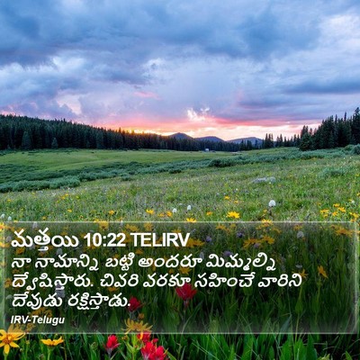 మత్తయి 10:22 TELIRV Bible Verse Image