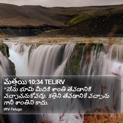 మత్తయి 10:34 TELIRV Bible Verse Image