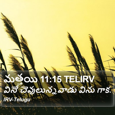 మత్తయి 11:15 TELIRV Bible Verse Image