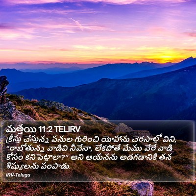 మత్తయి 11:2 TELIRV Bible Verse Image