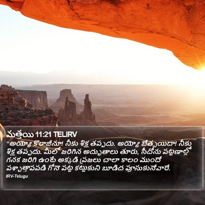 మత్తయి 11:21 TELIRV Bible Verse Image