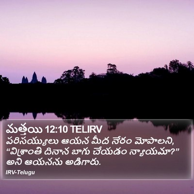 మత్తయి 12:10 TELIRV Bible Verse Image