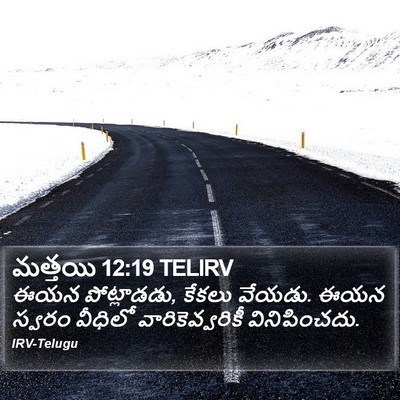 మత్తయి 12:19 TELIRV Bible Verse Image