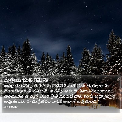 మత్తయి 12:45 TELIRV Bible Verse Image