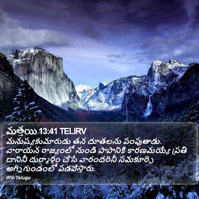 మత్తయి 13:41 TELIRV Bible Verse Image