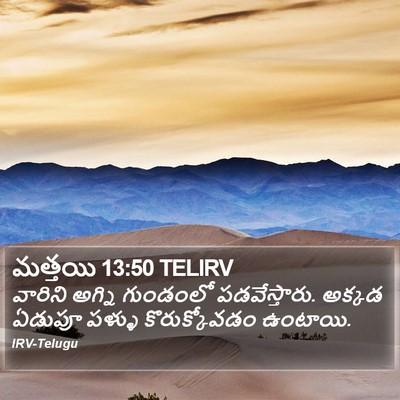 మత్తయి 13:50 TELIRV Bible Verse Image