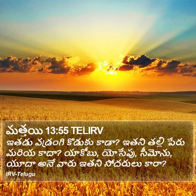 మత్తయి 13:55 TELIRV Bible Verse Image
