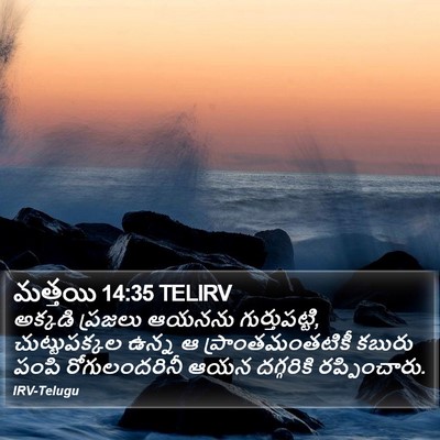 మత్తయి 14:35 TELIRV Bible Verse Image
