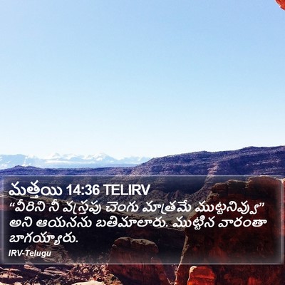 మత్తయి 14:36 TELIRV Bible Verse Image