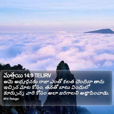 మత్తయి 14:9 TELIRV Bible Verse Image