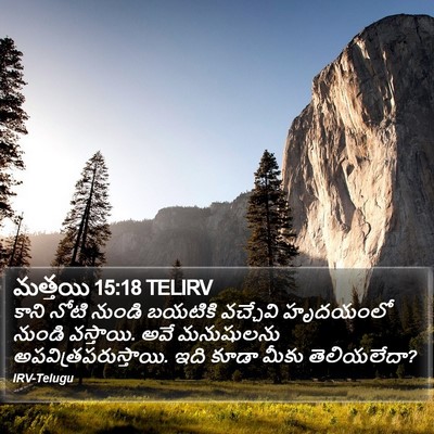 మత్తయి 15:18 TELIRV Bible Verse Image