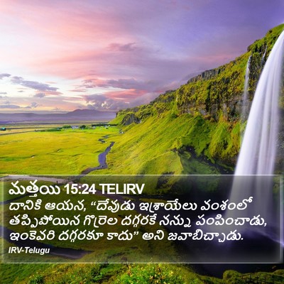 మత్తయి 15:24 TELIRV Bible Verse Image