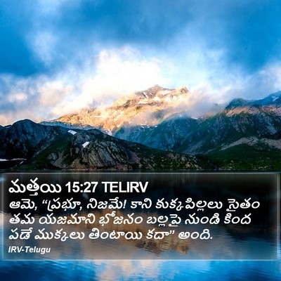 మత్తయి 15:27 TELIRV Bible Verse Image