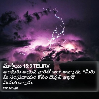 మత్తయి 15:3 TELIRV Bible Verse Image