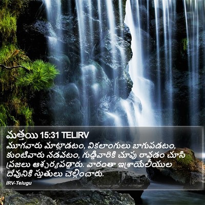 మత్తయి 15:31 TELIRV Bible Verse Image