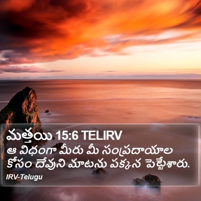 మత్తయి 15:6 TELIRV Bible Verse Image