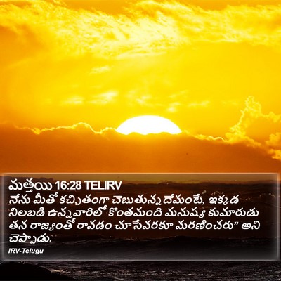 మత్తయి 16:28 TELIRV Bible Verse Image