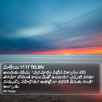 మత్తయి 17:17 TELIRV Bible Verse Image
