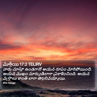 మత్తయి 17:2 TELIRV Bible Verse Image