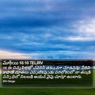 మత్తయి 18:10 TELIRV Bible Verse Image