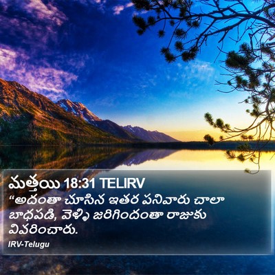 మత్తయి 18:31 TELIRV Bible Verse Image