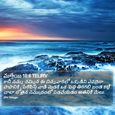 మత్తయి 18:6 TELIRV Bible Verse Image