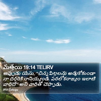 మత్తయి 19:14 TELIRV Bible Verse Image