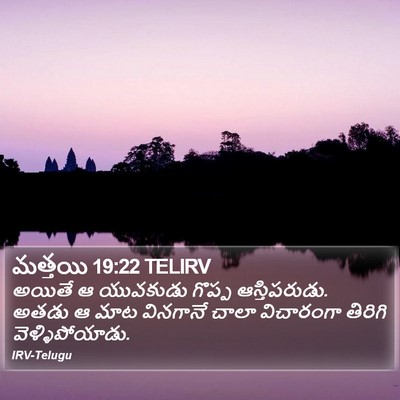 మత్తయి 19:22 TELIRV Bible Verse Image
