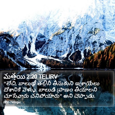 మత్తయి 2:20 TELIRV Bible Verse Image