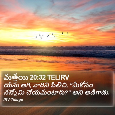 మత్తయి 20:32 TELIRV Bible Verse Image
