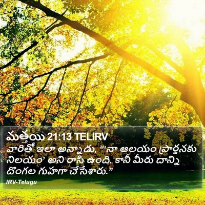 మత్తయి 21:13 TELIRV Bible Verse Image