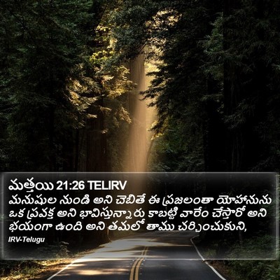 మత్తయి 21:26 TELIRV Bible Verse Image