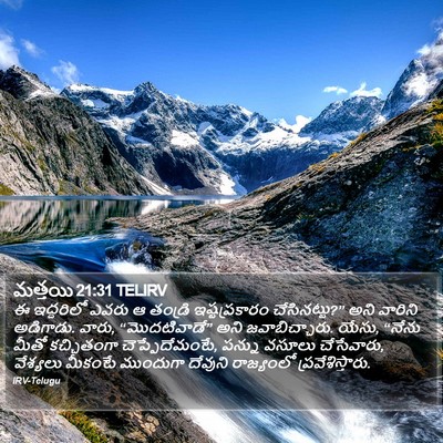 మత్తయి 21:31 TELIRV Bible Verse Image
