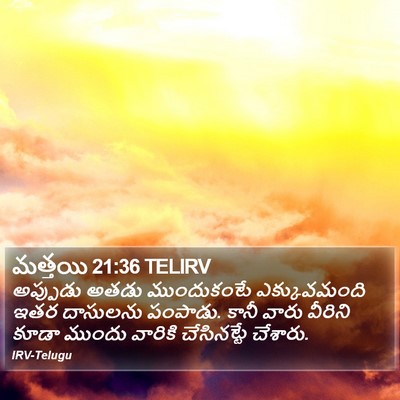 మత్తయి 21:36 TELIRV Bible Verse Image