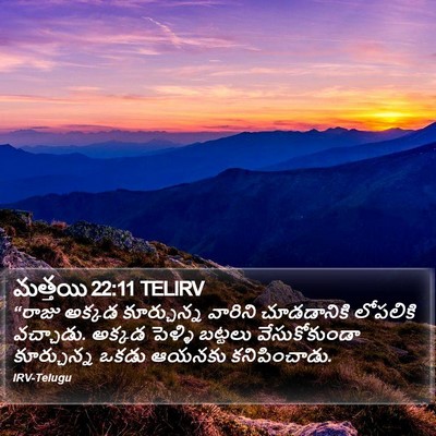 మత్తయి 22:11 TELIRV Bible Verse Image