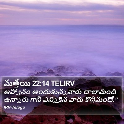 మత్తయి 22:14 TELIRV Bible Verse Image