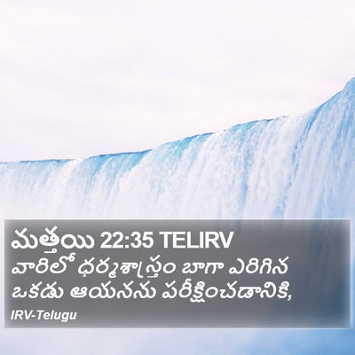 మత్తయి 22:35 TELIRV Bible Verse Image