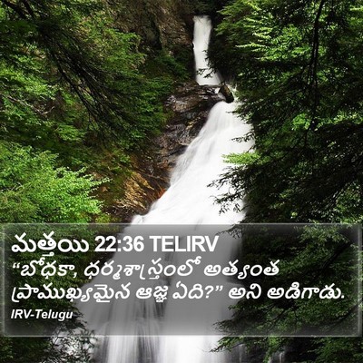 మత్తయి 22:36 TELIRV Bible Verse Image
