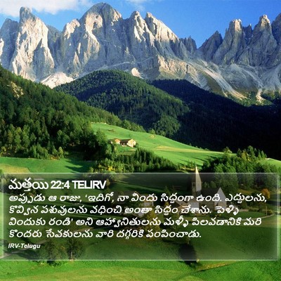 మత్తయి 22:4 TELIRV Bible Verse Image