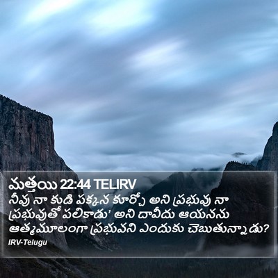 మత్తయి 22:44 TELIRV Bible Verse Image
