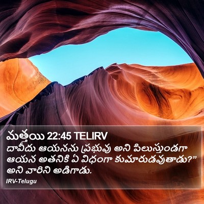 మత్తయి 22:45 TELIRV Bible Verse Image