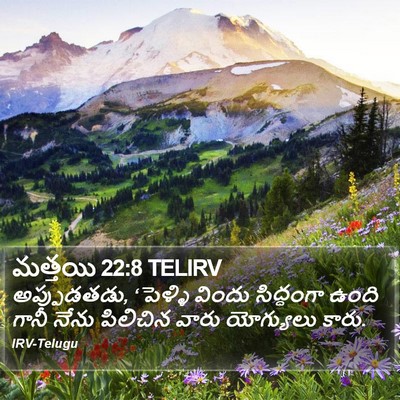 మత్తయి 22:8 TELIRV Bible Verse Image