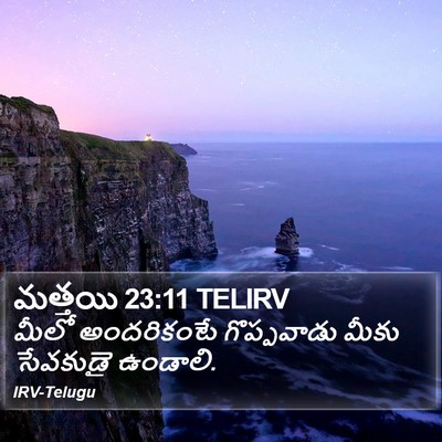 మత్తయి 23:11 TELIRV Bible Verse Image